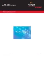 Предварительный просмотр 1 страницы nvent RAYCHEM ACS-30 Programming Manual