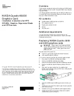 Preview for 1 page of Nvidia Quadro K6000 Installation Manual