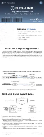 Preview for 1 page of NVT Phybridge FLEX-Link Quick Start Manual