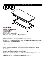 Preview for 1 page of NXA steel 960-0093 Owner'S Manual