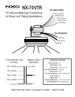 Предварительный просмотр 1 страницы Nxg 70VTR Specifications