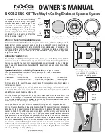 Preview for 1 page of Nxg NX-C8.2-ENC-X Owner'S Manual