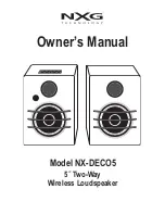 Nxg NX-DECO5 Owner'S Manual предпросмотр