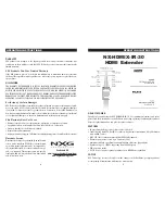 Nxg NX-HDMIX-IR-30 Operating Instructions предпросмотр