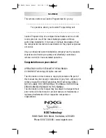 Предварительный просмотр 2 страницы Nxg NX-RM820 Operating Manual