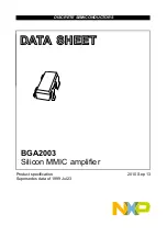 NXP Semiconductors BGA2003 Datasheet предпросмотр