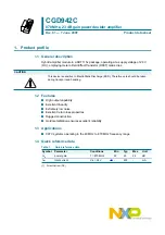 Предварительный просмотр 1 страницы NXP Semiconductors CGD942C Product Data Sheet