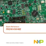 Предварительный просмотр 1 страницы NXP Semiconductors FRDM-KW40Z Quick Reference