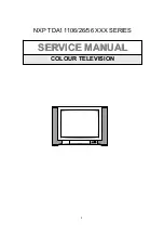 Предварительный просмотр 1 страницы NXP Semiconductors TDA11106 Series Service Manual