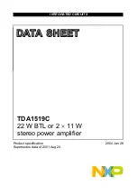 Предварительный просмотр 1 страницы NXP Semiconductors TDA1519C Datasheet