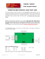 Preview for 1 page of NXP Semiconductors TDA8920 Quick Start Manual