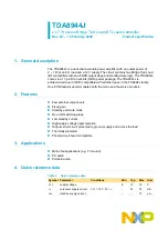 NXP Semiconductors TDA8944J Specification Sheet preview