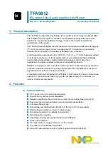 Preview for 1 page of NXP Semiconductors TFA9812 Preliminary Data Sheet