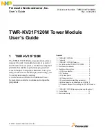 NXP Semiconductors TWR-KV31F120M User Manual предпросмотр