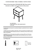 Предварительный просмотр 1 страницы NYBORG BEDSIDE TABLE Assembly Instructions Manual