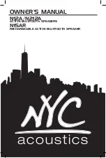 NYC ACOUSTICS N12A Owner'S Manual предпросмотр