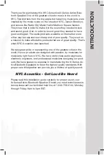 Предварительный просмотр 3 страницы NYC ACOUSTICS N210AR Owner'S Manual