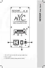 Предварительный просмотр 9 страницы NYC ACOUSTICS N210AR Owner'S Manual