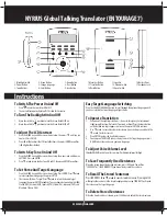 Предварительный просмотр 1 страницы Nyrius ENTOURAGE7 Instructions