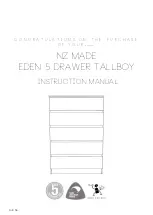 NZ MADE EDEN 5 DRAWER TALLBOY Instruction Manual предпросмотр