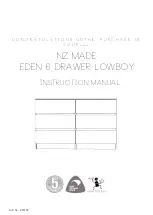 Preview for 1 page of NZ MADE EDEN 6 DRAWER LOWBOY Instruction Manual