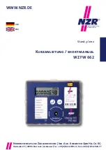 Предварительный просмотр 1 страницы NZR WZ FW 662 Short Manual