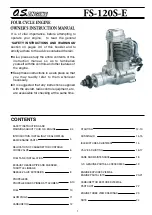 O.S. engine FS-120S-E Owner'S Instruction Manual preview