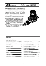 Preview for 1 page of O.S. engine max-140rx Owner'S Instruction Manual