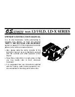 Preview for 1 page of O.S. engine MAX-15LD Owner'S Instruction Manual