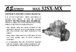 O.S. engine MAX-32SX-MX Owner'S Instruction Manual preview
