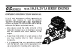 Preview for 1 page of O.S. engine OSM11532 Owner'S Instruction Manual