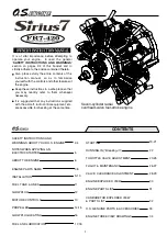 O.S. engine Sirius 7 Manual preview
