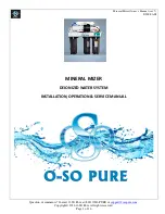 Preview for 1 page of O-SO Pure DWS-SADI Installation, Operation & Service Manual