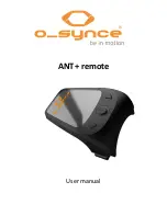 O-Synce ANT+ remote User Manual preview