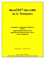 O. Thompson Microflite Ultra 2000 Installation & Adjustment Manual preview