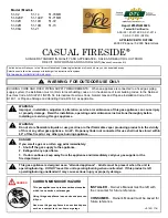 O.W. Lee CASUAL FIRESIDE 51-02 Owner'S Manual And Operating Instructions preview