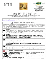 O.W. Lee CASUAL FIRESIDE 51-38 Owner'S Manual And Operating Instructions preview