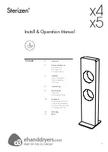 Preview for 1 page of O3 ehanddryers Sterizen X4 Install & Operation Manual