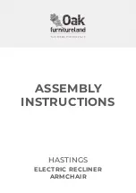 Oak furnitureland HASTINGS ELECTRIC RECLINER ARMCHAIR Assembly Instructions Manual предпросмотр