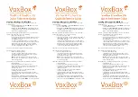 Preview for 1 page of OAK VoxBox Quick Reference Manual