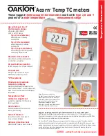 Oakton Acorn Temp TC Specification preview