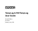 Oakton RH/TempLog User Manual предпросмотр