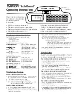 Oakton Tech Board Operating Instructions preview