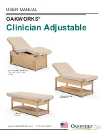 Предварительный просмотр 1 страницы OAKWORKS Spa Clinician Adjustable Flat Top User Manual