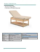 Предварительный просмотр 6 страницы OAKWORKS Spa Clinician Adjustable Flat Top User Manual