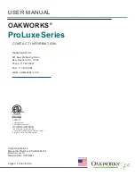 Предварительный просмотр 36 страницы OAKWORKS Spa OAKWORKS ProLuxe Series User Manual