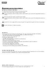 Preview for 3 page of Oase 280 Operating Instructions Manual