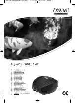 Oase AquaOxy 400 CWS Operating Instructions Manual предпросмотр