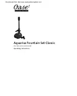 Oase Aquarius Fountain Set Classic 1000 Operating Instructions Manual preview