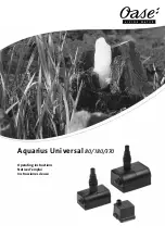 Preview for 1 page of Oase AQUARIUS UNIVERSAL 80 Operating Instructions Manual